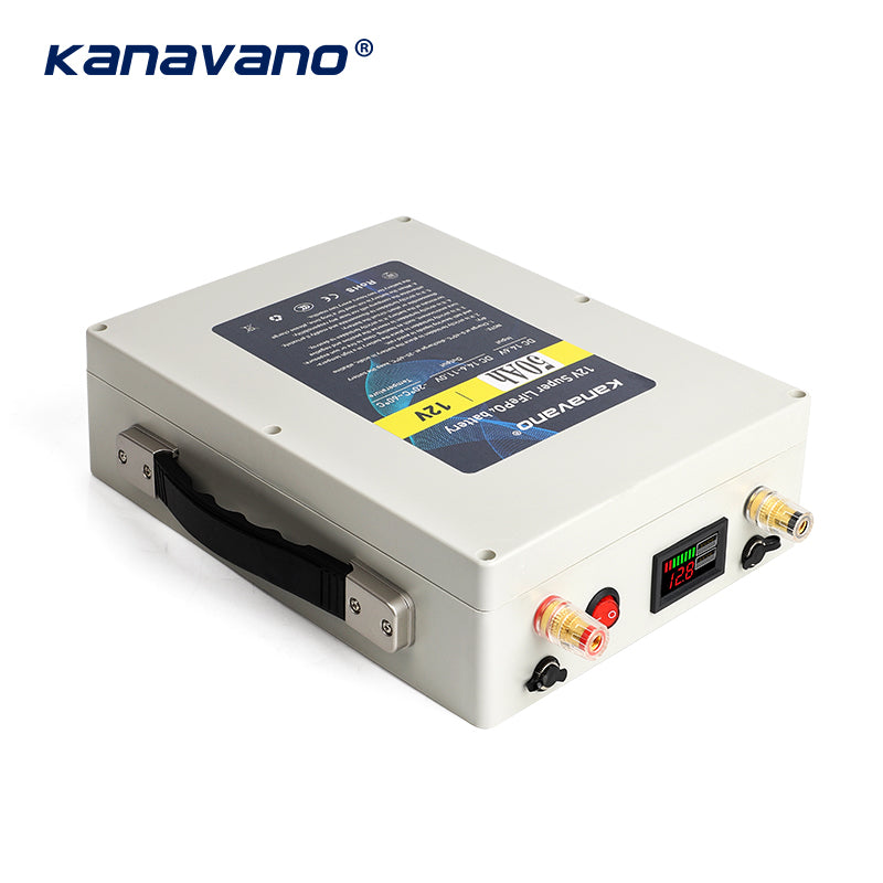 12V 50Ah Rechargeable LiFePO4 Battery Pack Built-in 12.8V 50A BMS For Golf Backup Power Solar Energy with USB +6A Charger