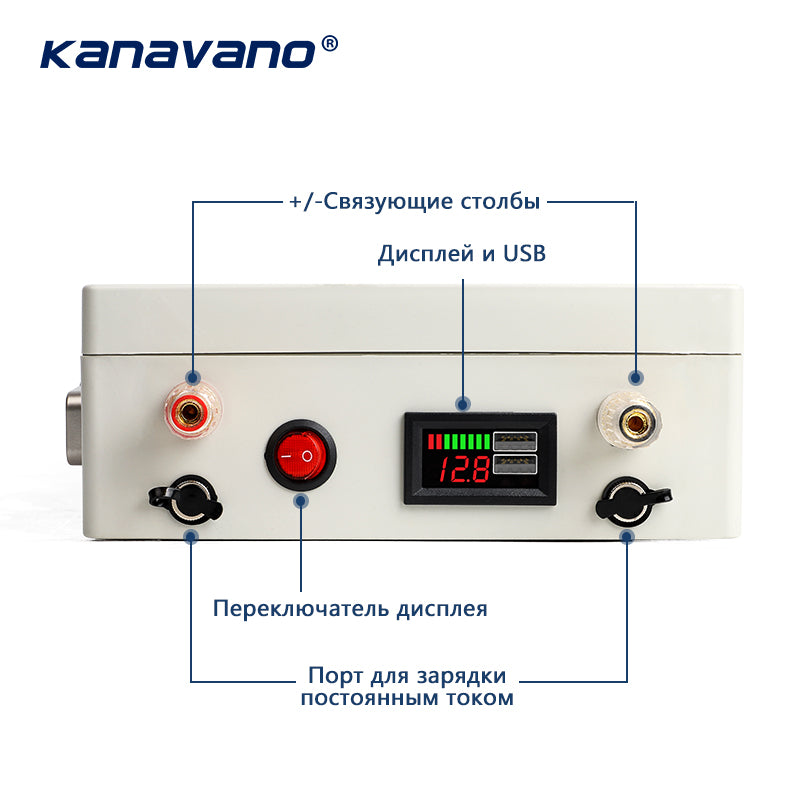 12V 50Ah Rechargeable LiFePO4 Battery Pack Built-in 12.8V 50A BMS For Golf Backup Power Solar Energy with USB +6A Charger