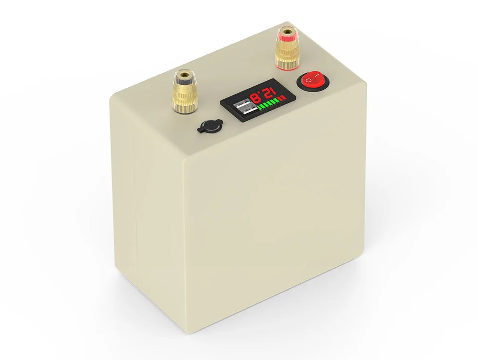 12V 25Ah Rechargeable LiFePO4 Battery Pack Built-in BMS For Golf Backup Power Solar Energy with USB +4A Charger