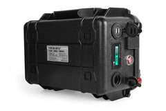 Waterproof 12.8V 100Ah LiFePO4 Battery Pack Build-in Bluetooth BMS For Solar RV EV Camper Yacht Inverter With Charger